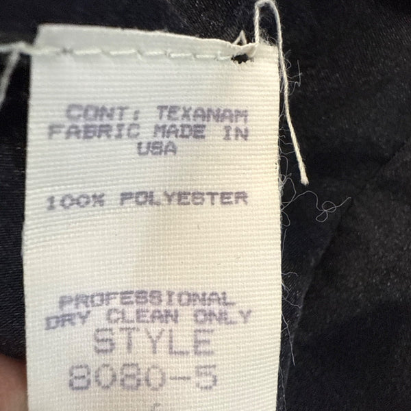 Vintage Victor Costa Black Cocktail Dress With Bow Back & Pleated Skirt Sz 6