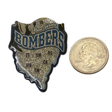 Bombers 2012 Clark Baseball Trading Pin Glitter Finish 2 Pieces