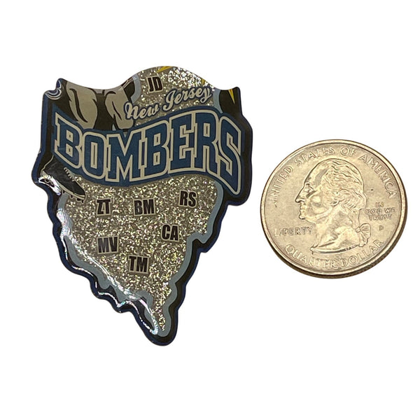 Bombers 2012 Clark Baseball Trading Pin Glitter Finish 2 Pieces