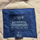 J.Crew Mens Navy Quilted Outerwear Vest Lightweight Zip-Up Reversible Sz L 