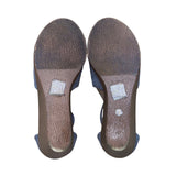 Journee Collection Women’s Gray Suede Open Toe Ankle Strap Wedge Sandals Size 9