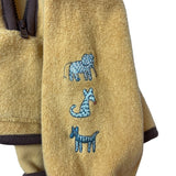 Lullaby Club Infant Yellow Hoodie Jacket With Brown Trim Size 3-6M- New