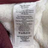 Eddie Bauer Womens Red Hooded Full-Zip Jacket Faux Fur Lining Size XL