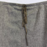 Banana Republic Womens Gray Wool Blend A-Line Skirt With Drawstring Waist Sz 14