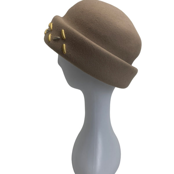 Importina Bollman Hat Co. Women Doeskin Felt Wool Cloche With Decorative Accents