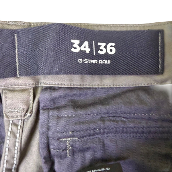 G-Star Raw Mens Olive Cargo Pants Multi-Pocket Durable Design Size 34x36