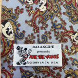 Balancine Mens Blue 100% Silk Disney Mickey Mouse Paisley Tie The Tie Works