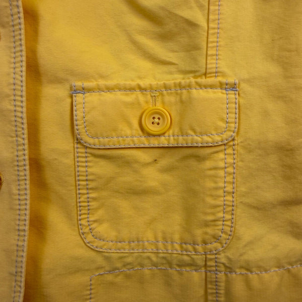Ann Taylor Loft Womens Yellow Button Front Jacket With Pockets Size 4P