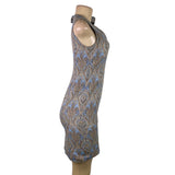 Talbots Womens Paisley Print Cotton & Silk Blend Sleeveless Sheath Dress Size 2P