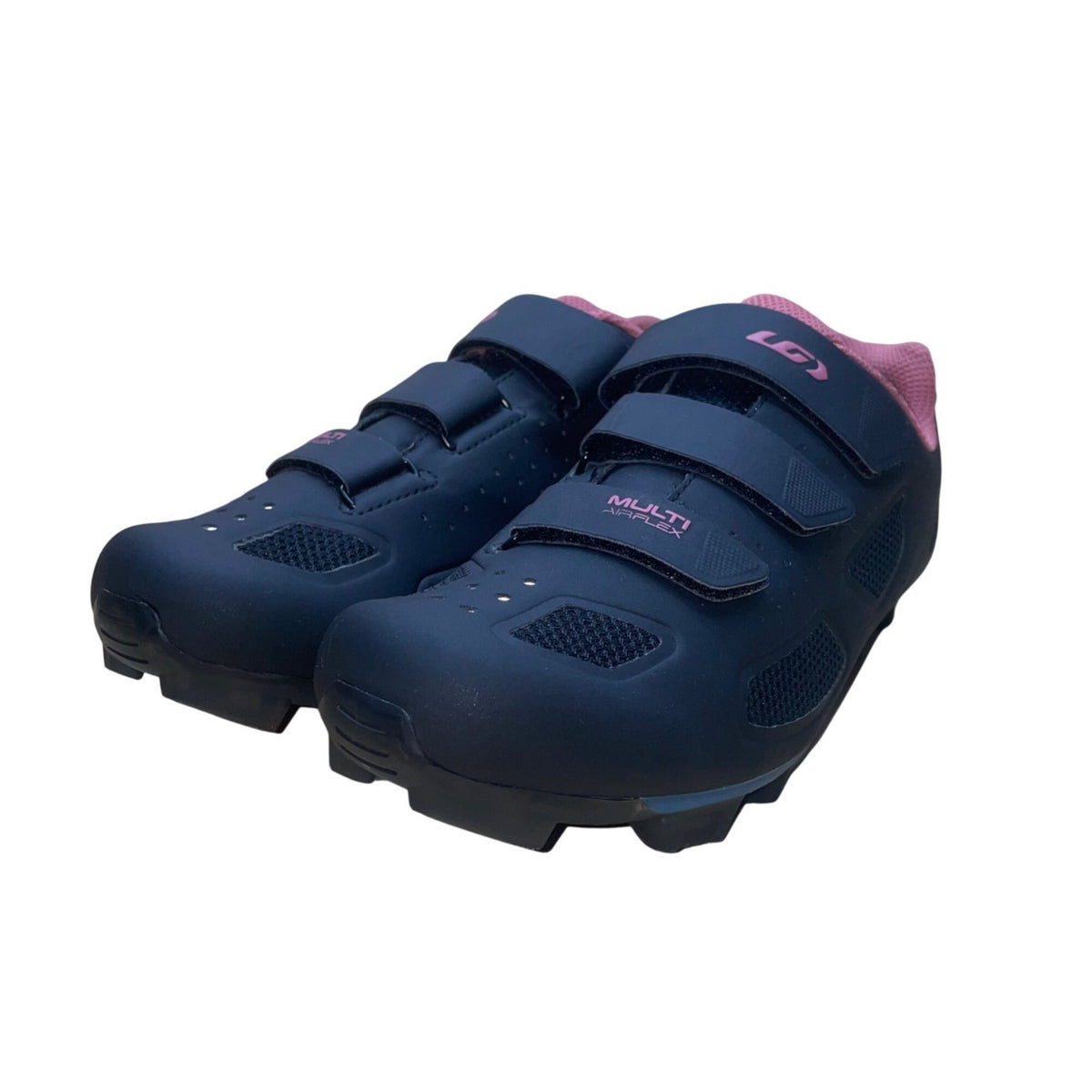 Louis Garneau Women's Black & Pink Multi Air Flex II cycling Cleat shoes Size 10