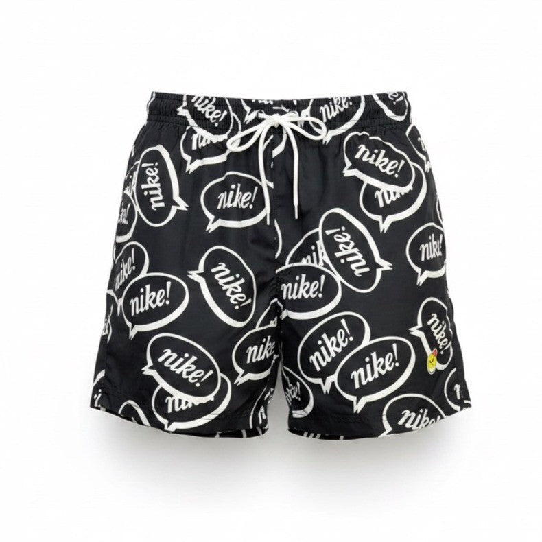Nike Mens Black Logo Print Swim Shorts Stylish Comfortable Durable Size XL