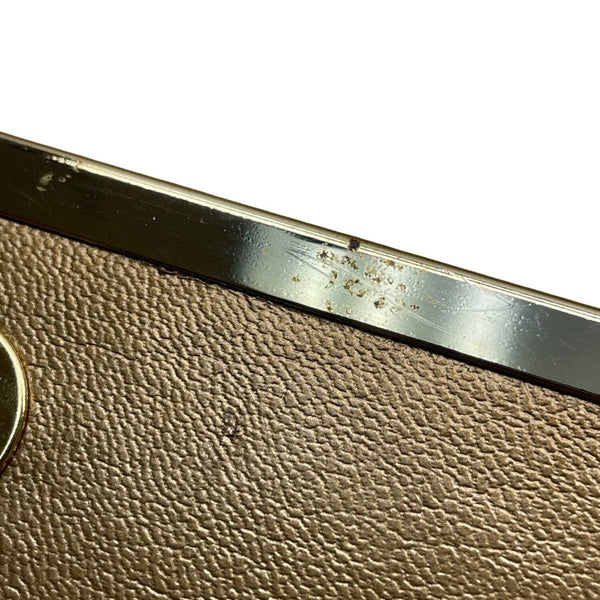 Vtg La Regale Women’s Gold Metal Mesh Shoulder Strap asymmetrical Evening Clutch