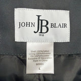 John Blair Mens Grey Vest With Corduroy Collar Durable Warm Style Sz L