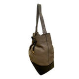 Kate Spade Women’s Brown & Black Leather Snap Closure Bucket Bag