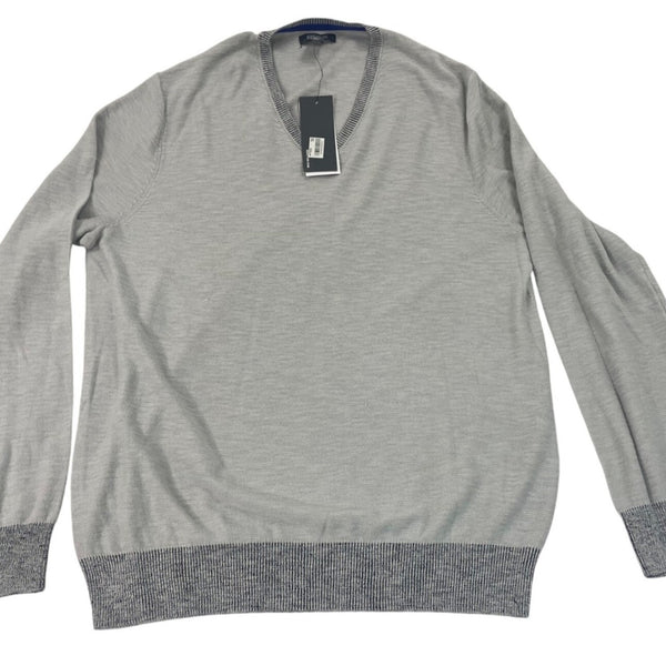 Kenneth Cole Reaction Mens V-Neck Grey Sweater Sz XL - New