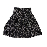 Platinum Womens Black & White Cotton Blazer And Flowy Skirt 2-Piece Set