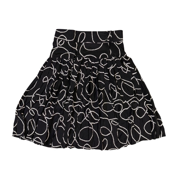 Platinum Womens Black & White Cotton Blazer And Flowy Skirt 2-Piece Set