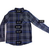 Eight Bells Mens Navy Blue Cotton Plaid Button-Up Long Sleeve Shirt Size L