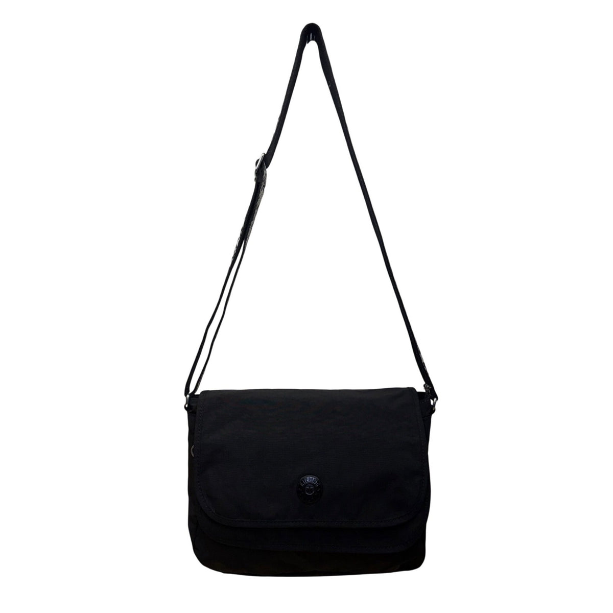 Kipling Womens Black Nylon Adjustable Strap With Patterned Strap Crossbody Bag