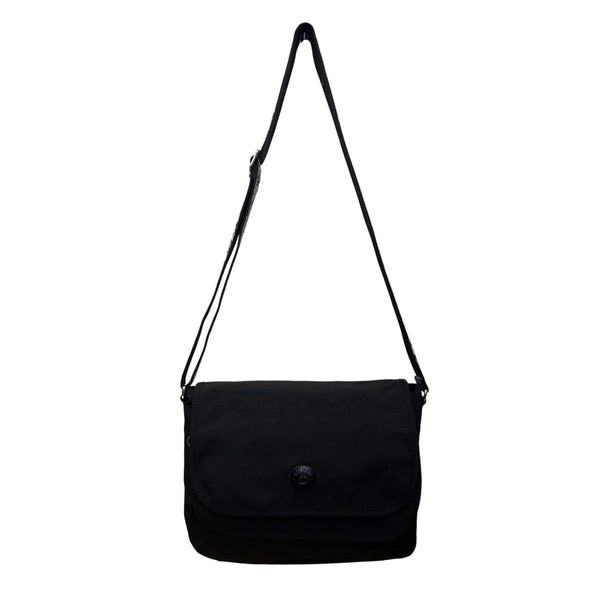 Kipling Womens Black Nylon Adjustable Strap With Patterned Strap Crossbody Bag