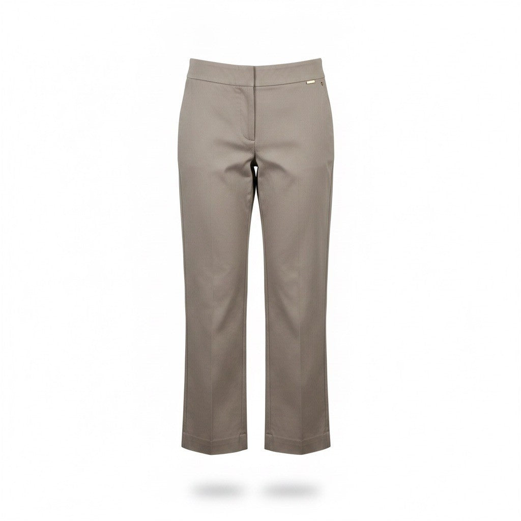 I.N.C. Womens Taupe Cropped & Luxe Stretch Dress Capri Pants Size 14