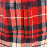 Woolrich Womens Red Plaid Wool Blend Double-Breasted Jacket Winter Coat Size L