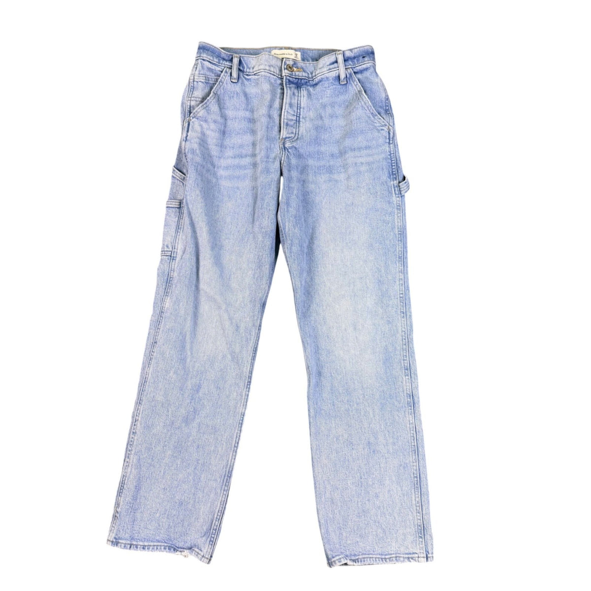 Abercrombie & Fitch Womens Light Wash Denim Carpenter Jeans Curve Love Sz 29