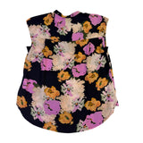 J.Crew Womens Multicolor Floral Print Sleeveless Button-Front Blouse Size S