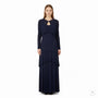 Frivole Womens Navy Two-Piece Set With Long-Sleeve Jacket & Maxi Dress Size 6