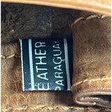 Handmade in Paraguay Brown Leather Bucket Tote Bag