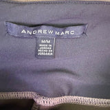 Andrew Marc Womens Brown Suede-Like Mid Rise Skinny Trousers Size M