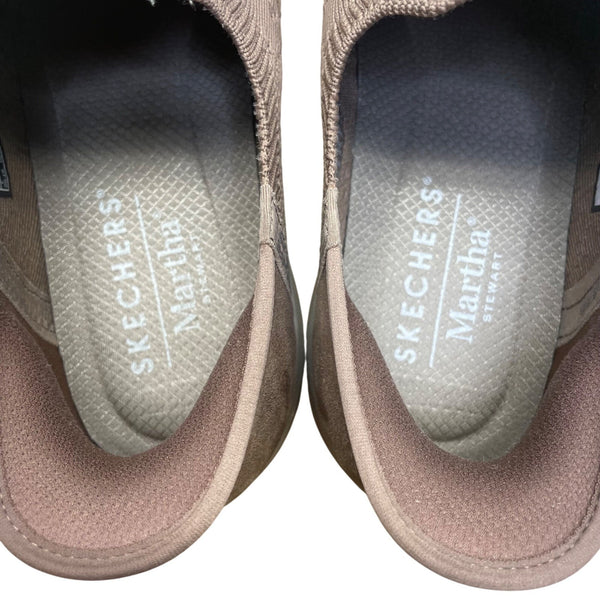 Skechers Women’s Brown Knit Lightweight Design Lace-Up Stretch Fit Shoes Size 11