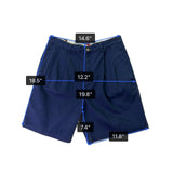 Tommy Hilfiger Mens Navy Cotton Shorts Relaxed Pleated Fit Casual Style Size 31