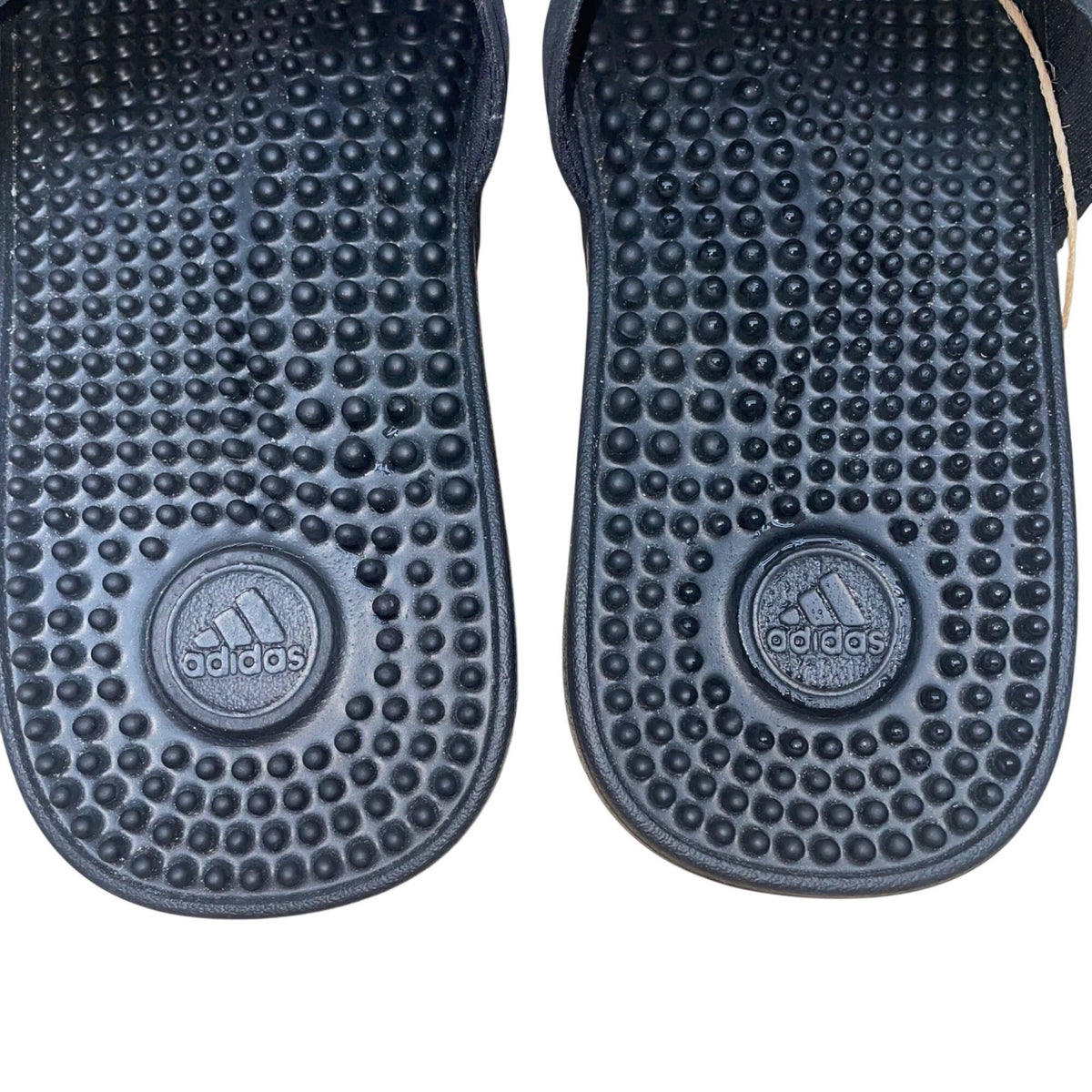 Adidas Men’s Black Synthetic Adjustable Adissage Slides Massage Sandals Size 7 