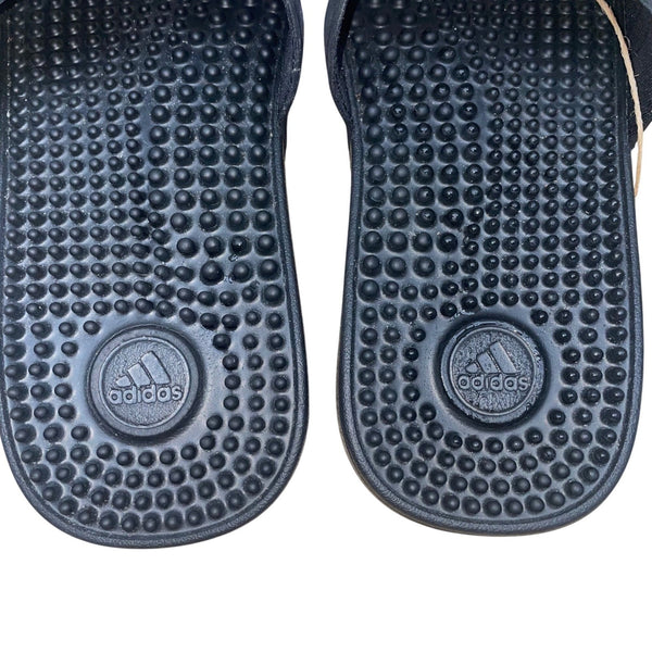 Adidas Men’s Black Synthetic Adjustable Adissage Slides Massage Sandals Size 7 