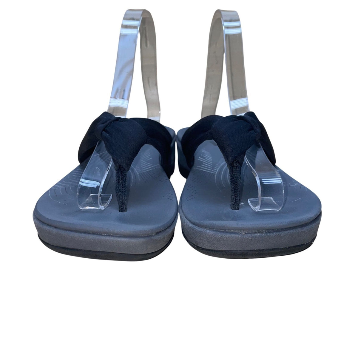 Cloudsteppers By Clarks Women’s Gray & Black Straps Slip-On Sandals Size 5.5