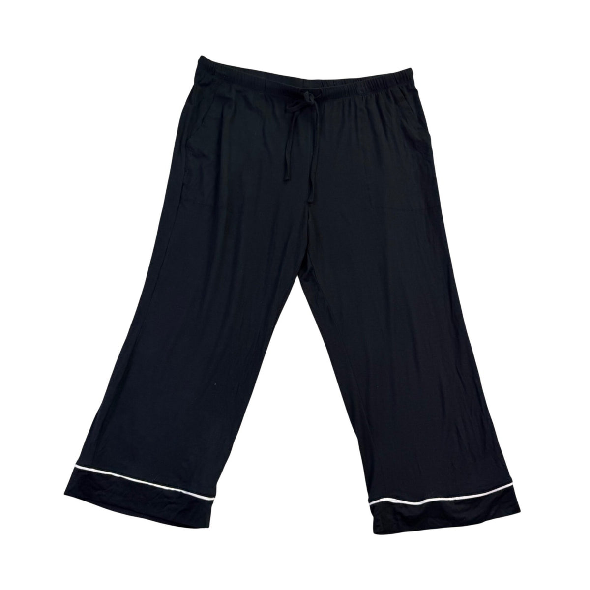 Auden Womens Black Modal Spandex Sleepwear Pajama Set Size L