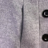 Aptro Womens Gray Wool Blend Double-Breasted Winter Coat Size S