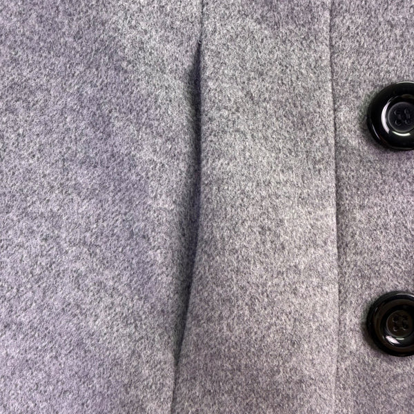 Aptro Womens Gray Wool Blend Double-Breasted Winter Coat Size S
