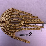 Sarah Coventry Gold Tone Waterfall Brooch Pin Retro Jewelry Vintage Style