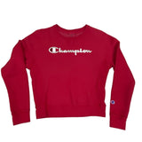 Champion Womens Red Long Sleeve Sweater Sz XS