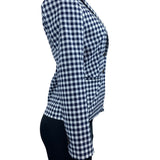 J. Crew Womens Navy Ivory Gingham Blazer XS Polyester Classic Style New