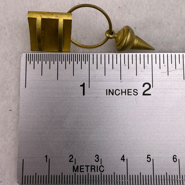 Vintage Unknown Gold Tone Various Metal Dangle Earrings With Geometric Shapes