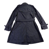 Banana Republic Womens Navy Trench Coat Polyester Fabric Belt Tie Petite Size S