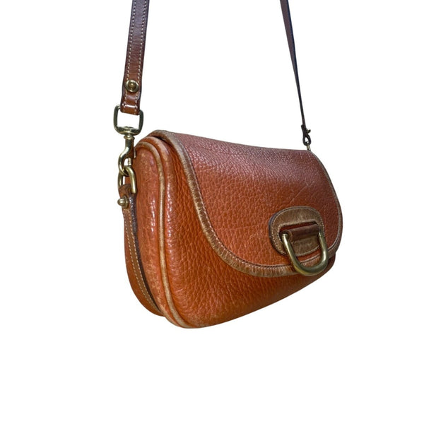 Vintage Dooney & Bourke Women’s Brown Pebbled Leather Adjustable Crossbody Bag