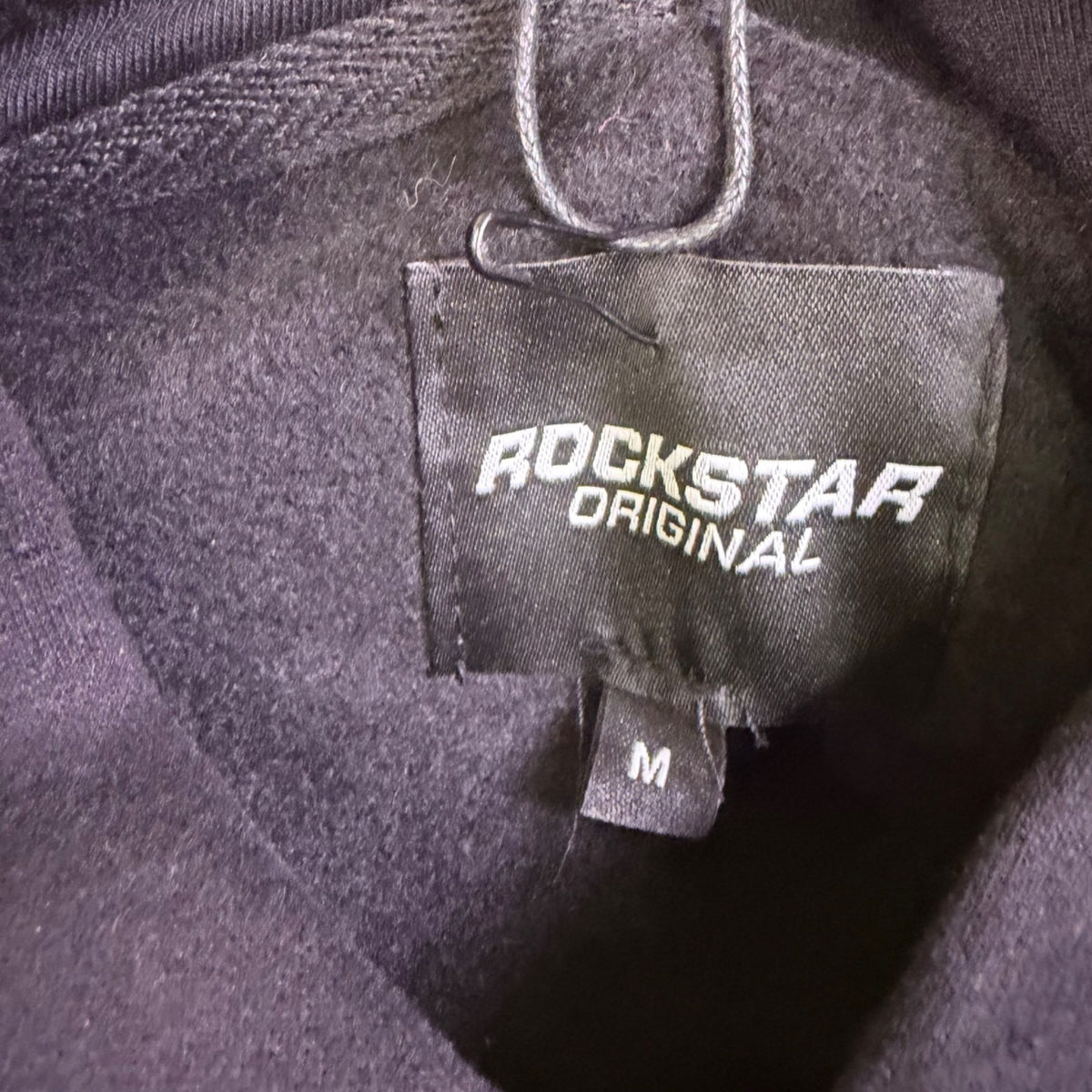 Rockstar Original Mens Black Graphic Hoodie With Bold Skull Design Sz M
