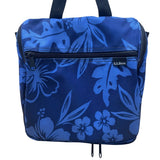 L.L. Bean Women’s Blue Floral With Adjustable Shoulder Strap Travel Bag