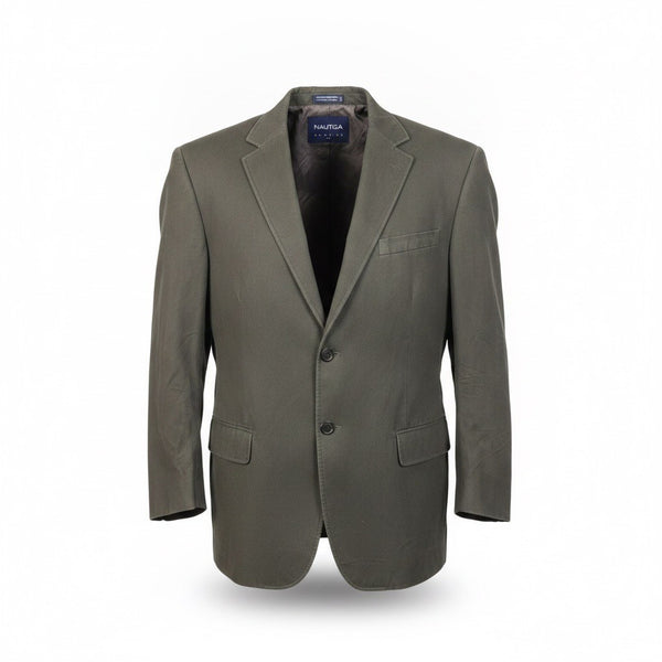 Nautica Mens Olive Blazer Jacket Classic Fit Interior Lining Stylish Size 42R