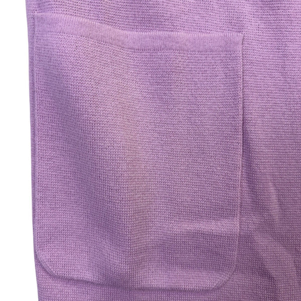 J.Crew Womens Purple Textured Long-Sleeve Lengthy Cardigan With Pockets Size XS