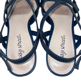 Easy Street Women’s Navy Man-Made Crisscross Strappy Sandals Size 7M